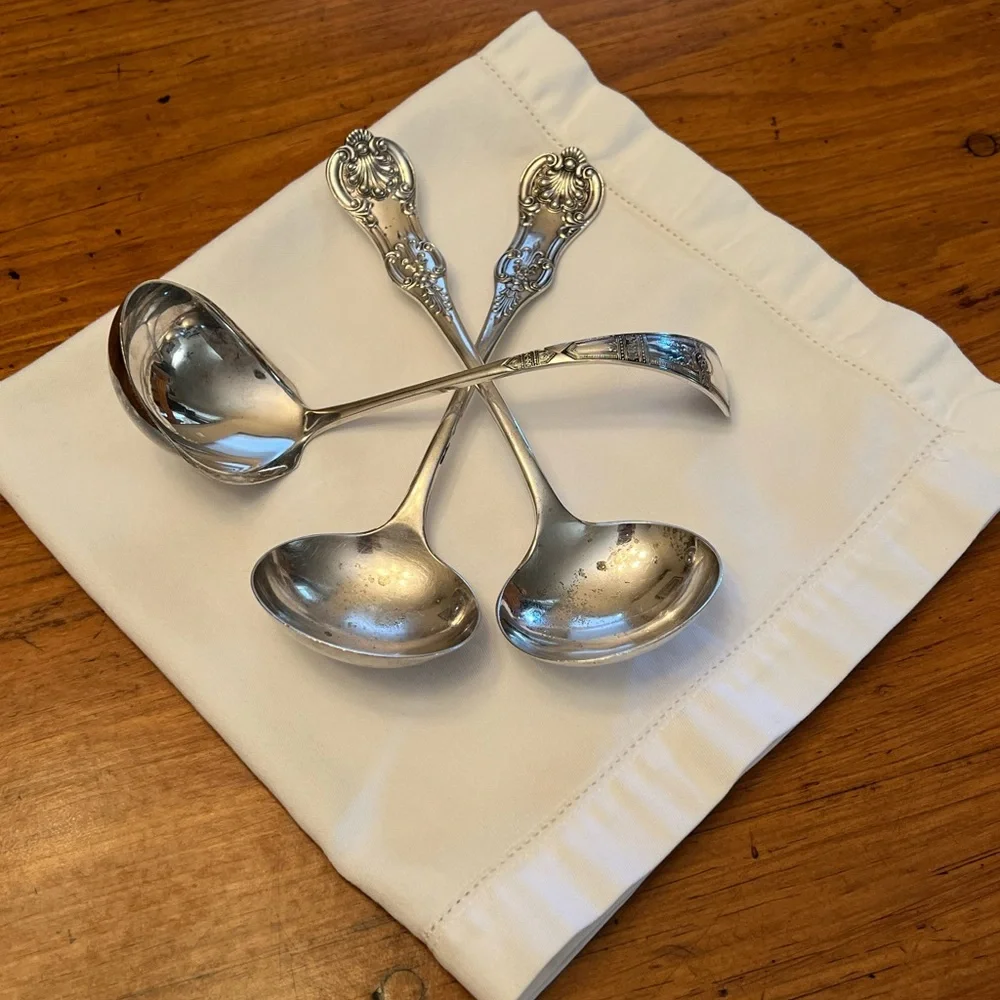 Silver Ladles - Set of Three